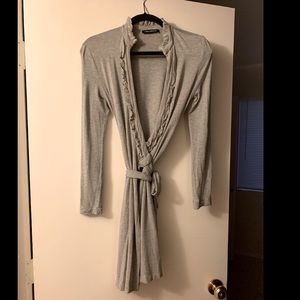 Flavio Castellani Gray Wrap Dress Size Small